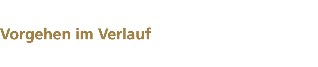 „Richtigstellen löst“ Vorgehen im Verlauf